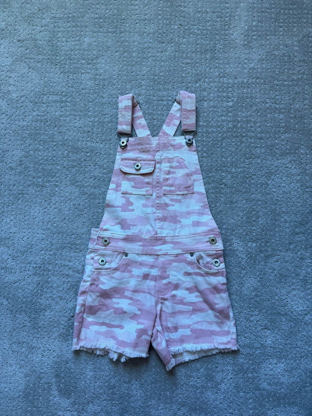 Lucky brand Kids' Pink Camo Short Overalls
